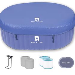 Inflatable Outdoor Hot Tub with Massage Jets