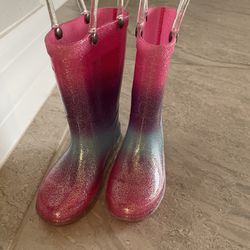 Toddler Girls Western Chief Light-Up Glitter Rain Boots 