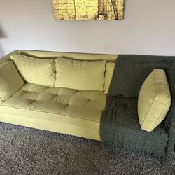 One Cushion Mid Century Modern William Sonoma Sofa