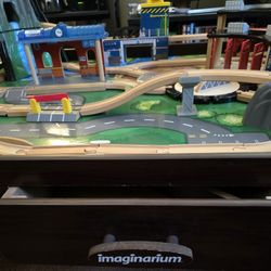 Train Table w/ Trains & Accessories