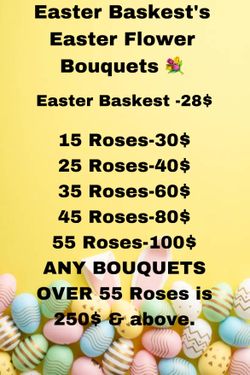 Easter Baskest And Flower Bouquets 