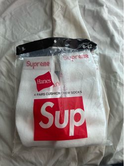 white supreme socks