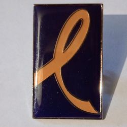 Breast Cancer Awareness Ribbon Purple Pink Collectible Lapel Pin A-1