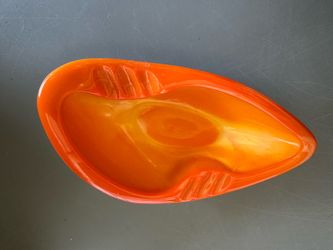 Vintage LE Smith Ashtray - Orange - midcentury