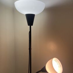 Modern Black Floor Lamp w/ Reading Light