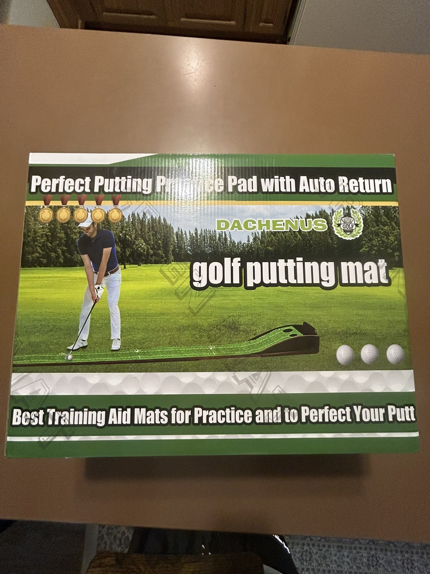 Dachenus Putting Practice Pad with Auto Return
