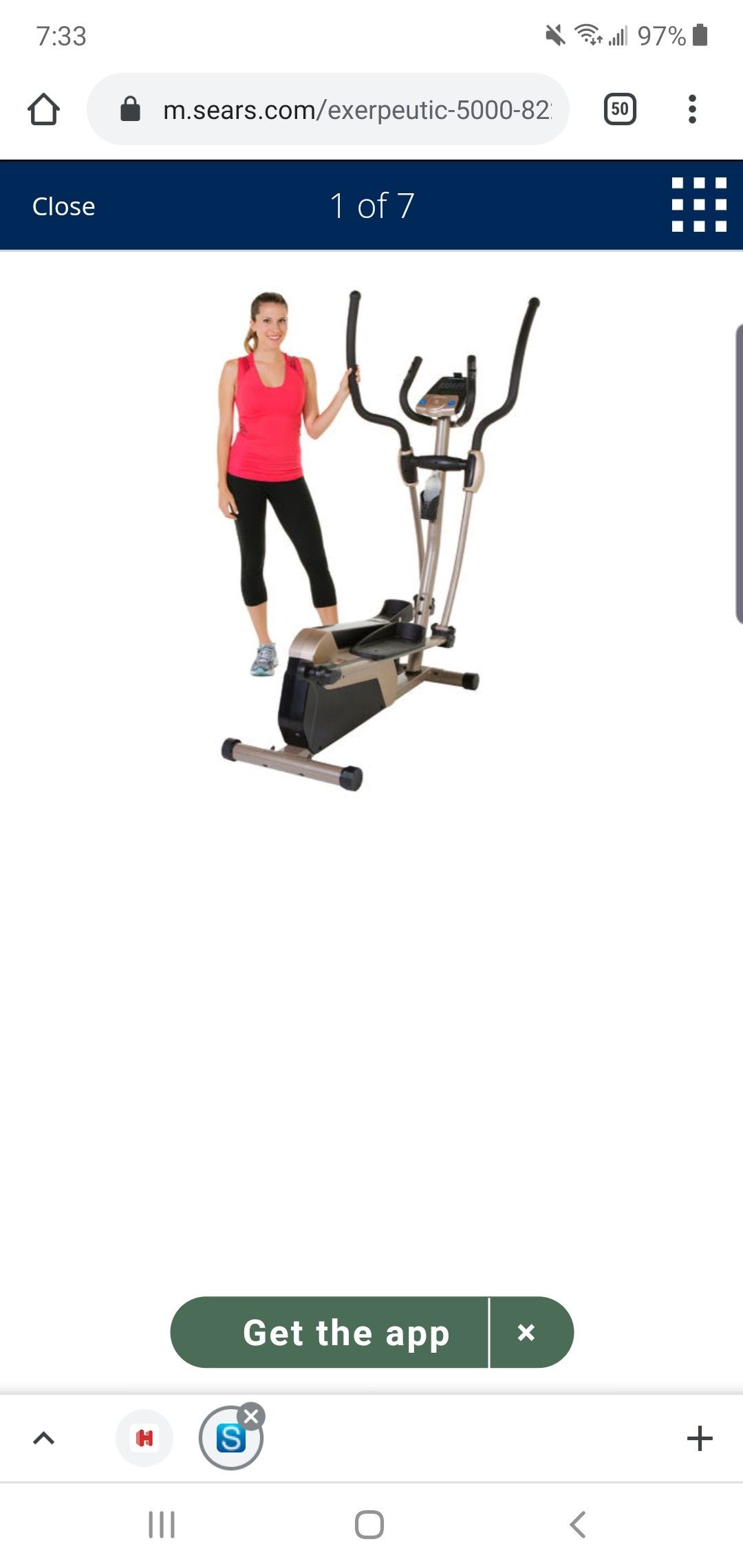 Exerpeutic 5000 magnetic elliptical.