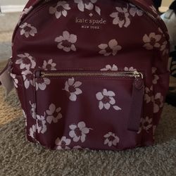 Kate Spade Backpack Burgundy New