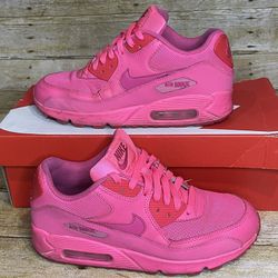 Nike Air Max 90 Youth Size 7Y Hyper Vivid Pink Trainer Shoes Sneakers 345017-601