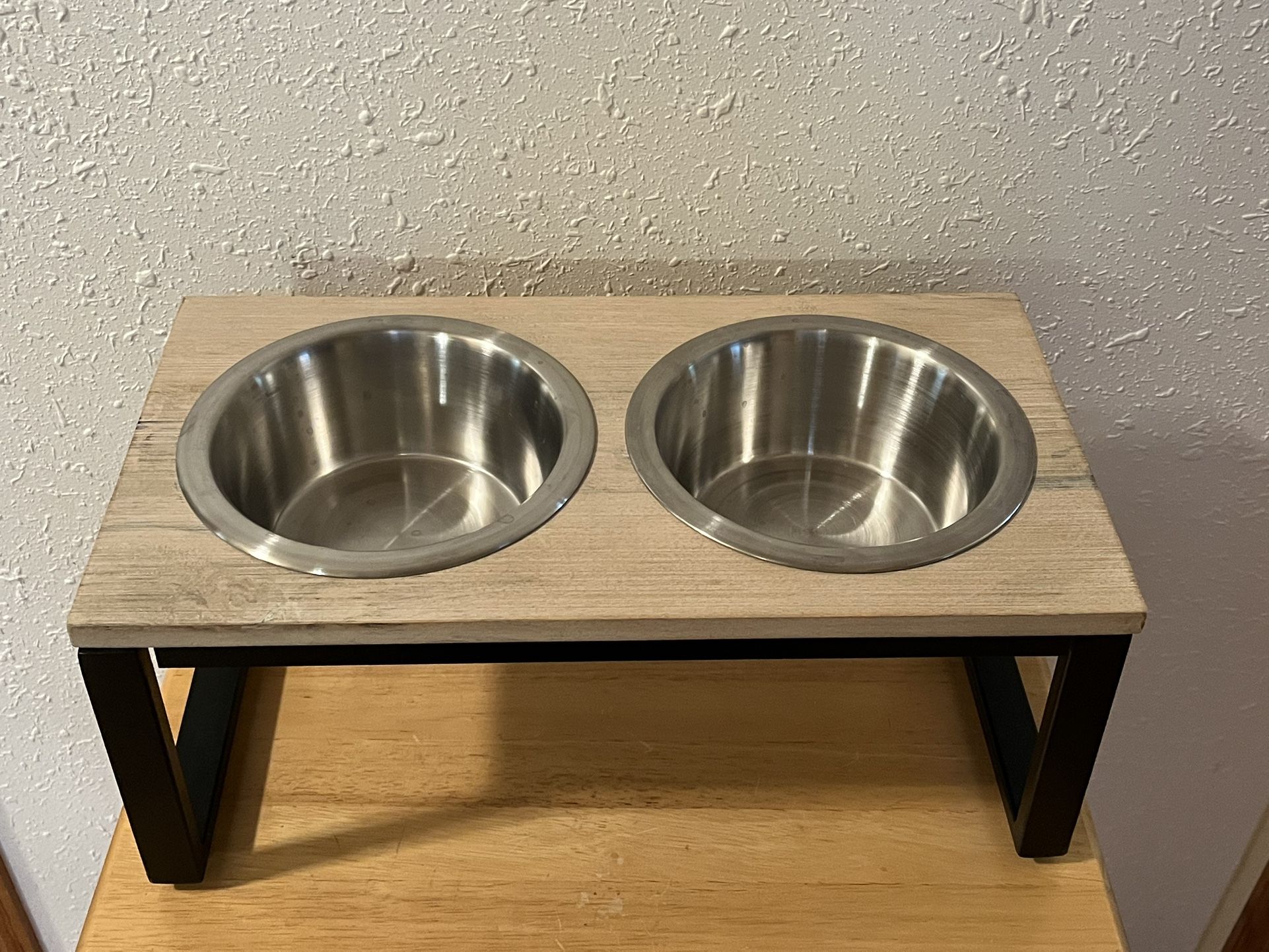 Elevated Stainless Steel Pet Bowls - Never used