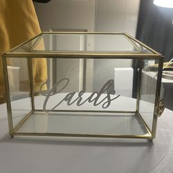 Glass Card Holder With Slot And Lock 