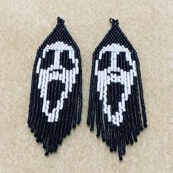 Scream Beaded Earrings 