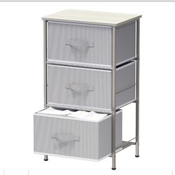 3-Drawer Fabric Storage Tower - Light Gray