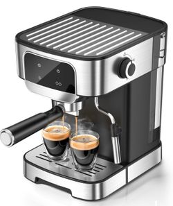 20 Bar Professional Pressure Stainless Steel Espresso Machine with Steam Wand