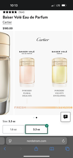 Cartier Vole 3.3 fl oz with lotion