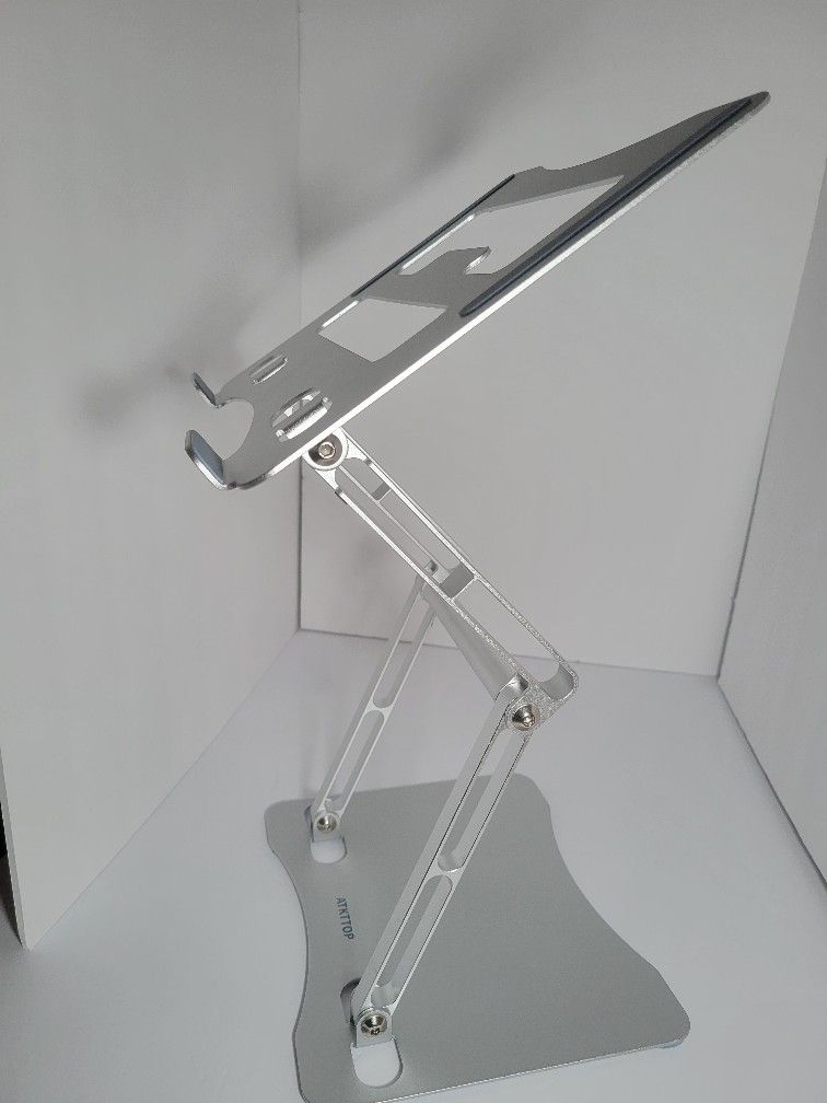 Portable Laptop Stand Adjustable Height 3 Tier Fits All Laptops Carbon Steel