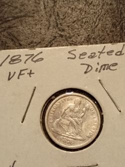 1876 seated dime