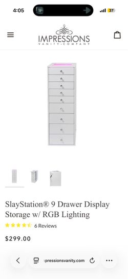 Vanity impression dresser drawers