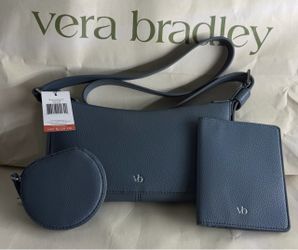 Vera Bradley Sling Crossbody Bag Set Dark Slate