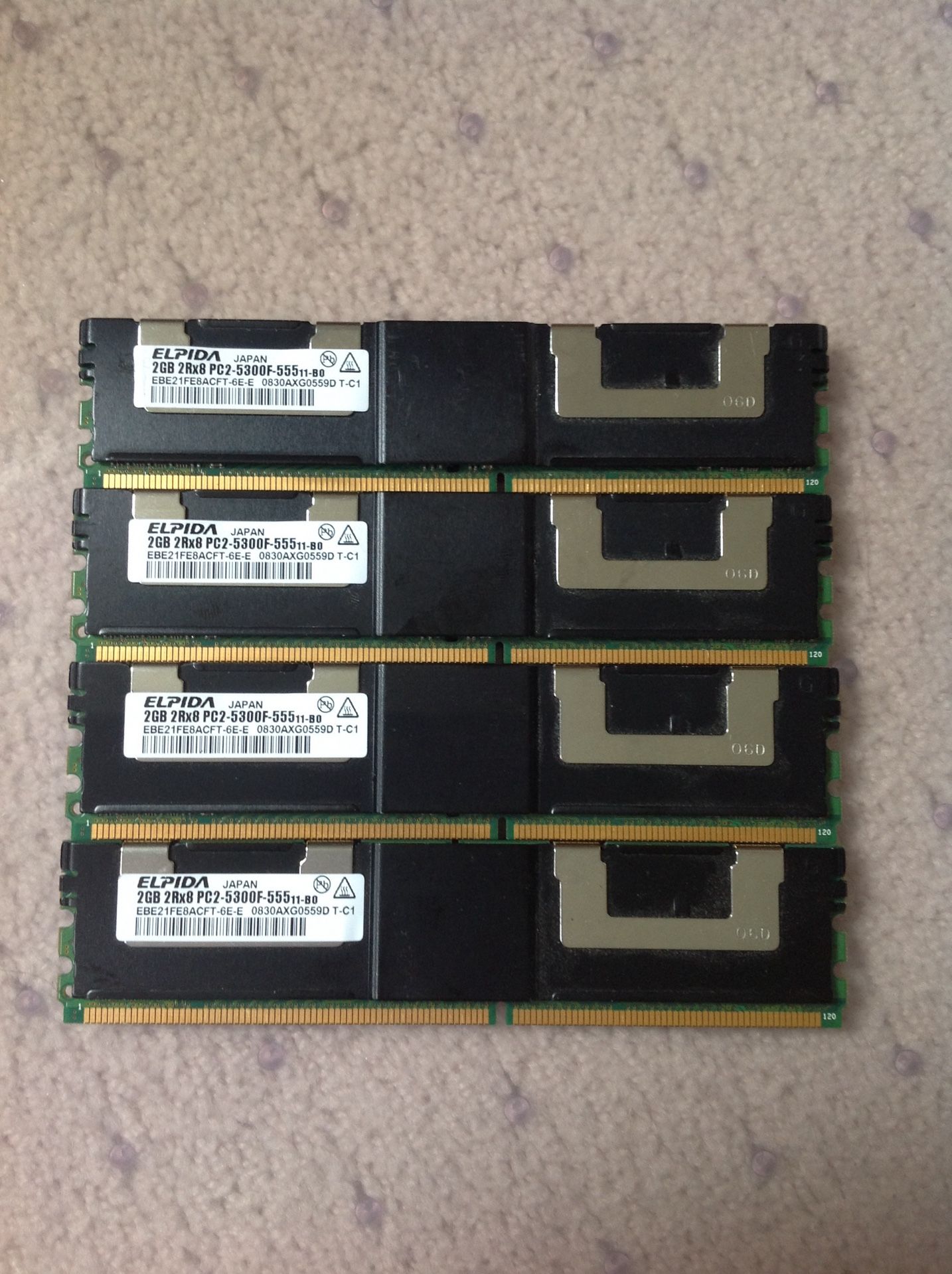 8GB PC2-5300F buffered ecc Memory