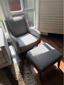 West Elm Sebastian Chair with Ottoman
