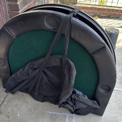 Poker table with cup holder