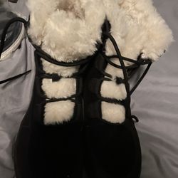 ryka black women fur boots