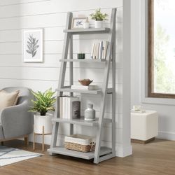 72” Ladder Bookcase Grey