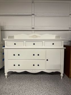 White Dresser with shelves and drawers