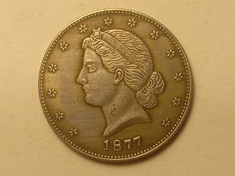 US 1877 Paquet Liberty Half Dollar Patern Coin / Token