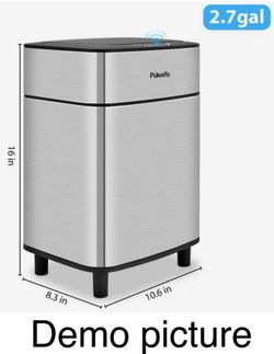 Pukomc Stainless Steel Induction Trash Can 10L 2.7 Gal