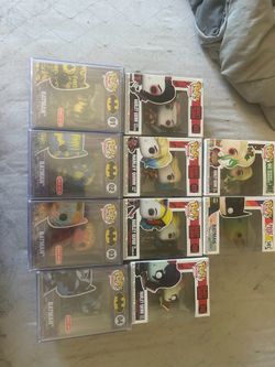 Batman and Harley Quinn pops