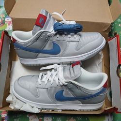 Nike Dunk Low QS 'Silver Surfer' in Metallic Silver/Aegean Storm colorway, style code HF0391-001 Men's Size 11 Authentic
