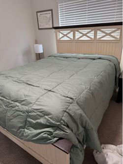 King sage green comforter