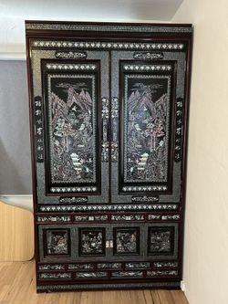 Korean Mother of Pearl Armoire