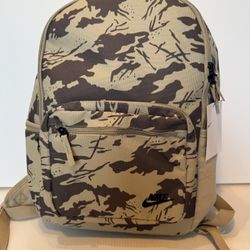 Nike Heritage Eugene Camo Backpack Limestone/Black 