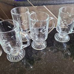 Princess House Vintage Glass Mugs