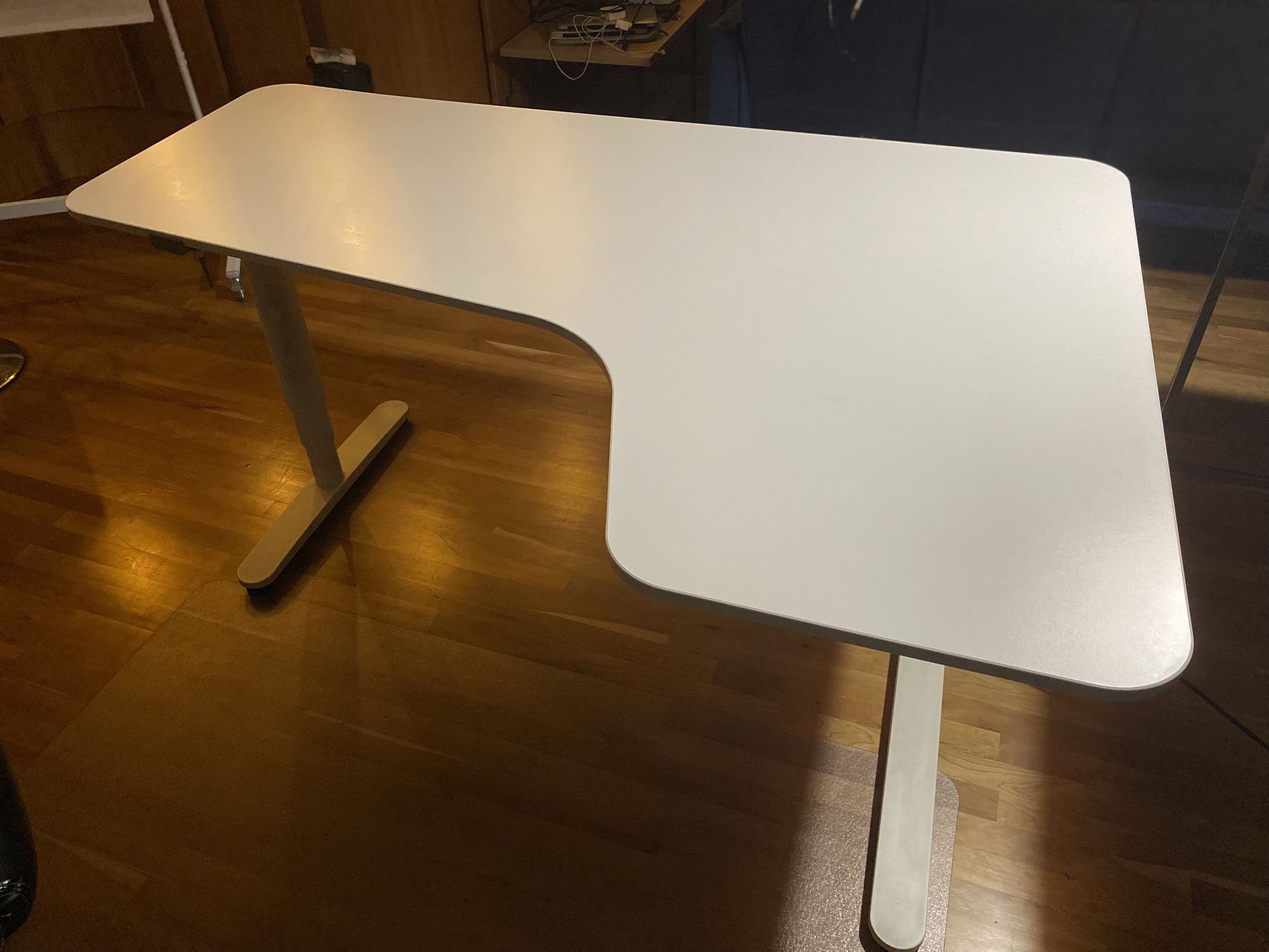 IKEA L-Shape Standing Desk + Ergonomic Office Chair – $330 (Bundle)