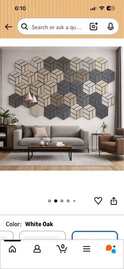New white oak wall decor