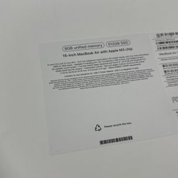 MacBook Air 15 Inch 512gb M3 New 
