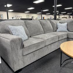 New L Shape Sectional In Light Or Dark Gray. Delivery & Set Up Available 