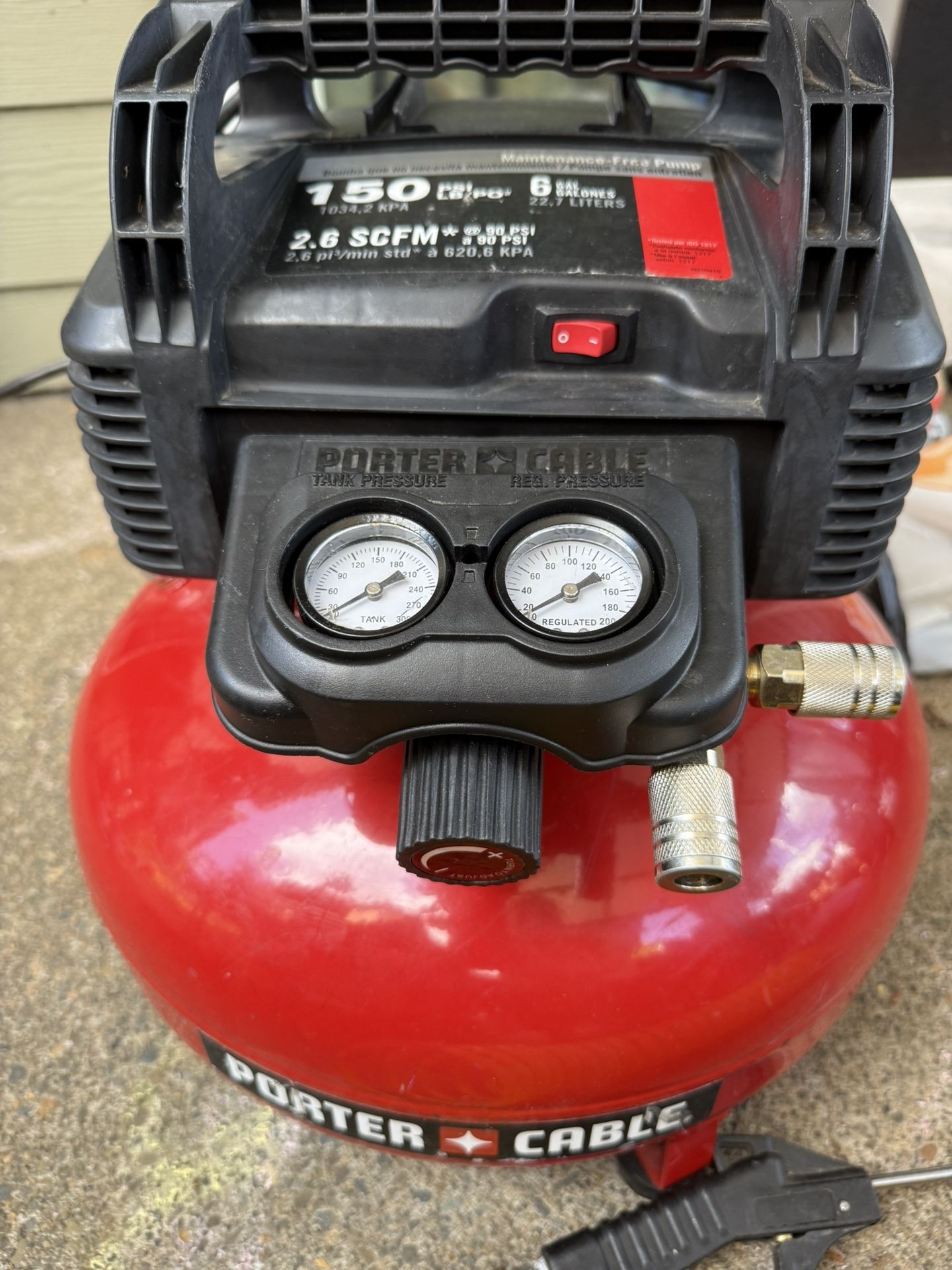 PORTER-CABLE Air Compressor, 6-Gallon, Pancake
