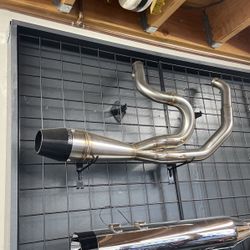 Stainless Harley Davidson Pipes