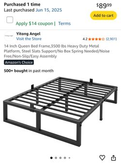 Brand new heavy duty queen size bed frame