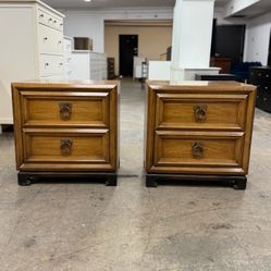 Price for Both -2 Mid Century Modern Thomasville Nightstands / Nightstand Set / End Tables / Side Tables  