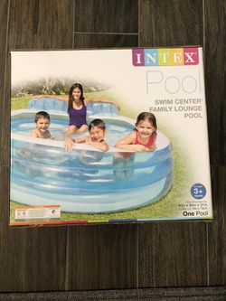 Intex Swim Center Inflatable Family Lounge Pool, 90" X 86" X 31"