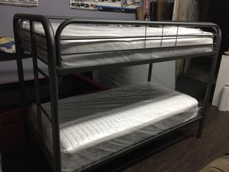 Twin/Twin Bunk Bed + Mattress (FREE DELIVERY)