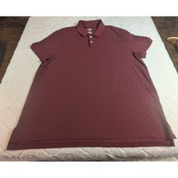 St Johns Bay Mens XXL Burgundy Comfort Flex Easy Care Classic Fit Polo Shirt