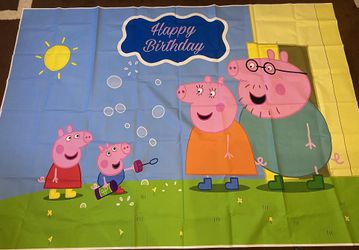 Peppa Pig Happy Birthday Banner