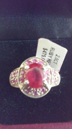 Ruby Red Silver Ring
